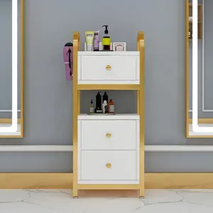 Modern Luxury Furniture High Quality Cart Side Cabinet Hairdressing Drawer Beauty Salon Trolley