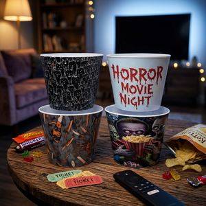 <span class=keywords><strong>Seau</strong></span> à popcorn réutilisable en plastique de 1,2 L pour cinéma et théâtre, gobelet à collation, logo et design personnalisés - Product Image 4