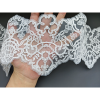 Tissu tricoté 100% polyester à fines rayures transparentes brodées de 16 cm pour robes de filles, vêtements de mode et textiles de maison