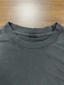 T-shirt uni de rue haute pour imprimer t-shirt surdimensionné vintage lavé t-shirt en coton lourd pour hommes