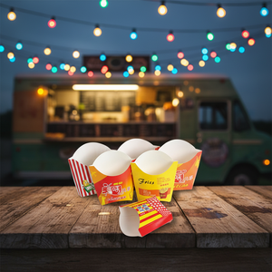 Boîte à frites personnalisable OEM pour repas chauds, biodégradable, de qualité alimentaire, écologique, créative, classique, vintage - Product Image 1