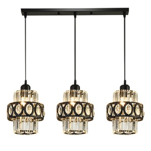 Factory Nordic <b>Light</b> Fixture 3 Heads <b>Dining</b> Room Ceiling Chandelier Restaurant Crystal Pendant Lighting for Kitchen Island - Product Image 1