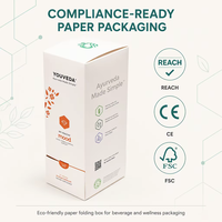 Boîte d'emballage en papier avec logo personnalisé, à ouverture par traction, écologique, vide, en carton pliable, pour sachets de café, de thé et de drip bag