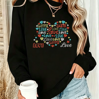 Transferts thermocollants personnalisés en strass motif amour pour T-shirts – Vente en gros