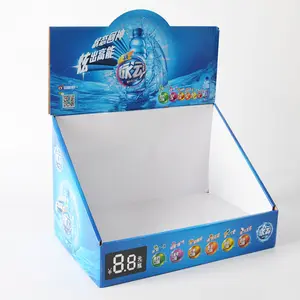 Custom Printing Paper PDQ Tray Display Boxes Cardboard Display Stands For LED Light Bulb Electronic Product Retail Shop Store