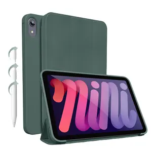 Tri fold Stand Case Magnetic Smart Cover para o iPad Mini 6 8.3 polegadas Macio TPU Silicone Tampa À Prova de Choque para iPad Mini 1 2 3 4 5 7.9