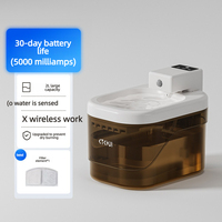 Fontaine à eau pour chat élégante à induction intelligente en plastique, distributeur d'eau pour animaux de compagnie à charge sans fil, filtre à circulation automatique