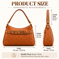 Sac à bandoulière en cuir PU gaufré personnalisé GORFIA pour femme, marron, petit, pour le quotidien et les voyages, sac à main bandoulière, conception OEM ODM