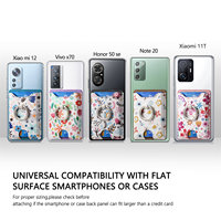 Nuevo Soporte para Tarjetas de Teléfono Móvil con Diseño de Animales, Funda Protectora de Cuero PU con Anillo Pintado, Ranuras Múltiples para Tarjetas, Soporte y Monedero