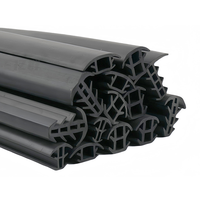 Xinhong XHGF-EPDM Segel Karet EPDM Hitam Tahan Cuaca Bentuk T dengan Duri Pengunci Otomatis untuk Celah Panel Surya Modul PV