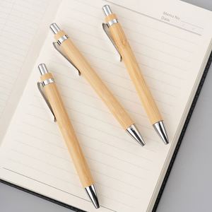 Eco-Friendly Bamboo Custom Logo Wooden Pen Case for Welcome <b>Gifts</b> Bamboo Ball Pen With Custom Logo - Product Image 5