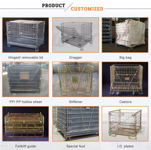 Şarap endüstrisi için hafif çelik Q235 yarım açık kapı Metal tel örgü kafes - Product Image 6