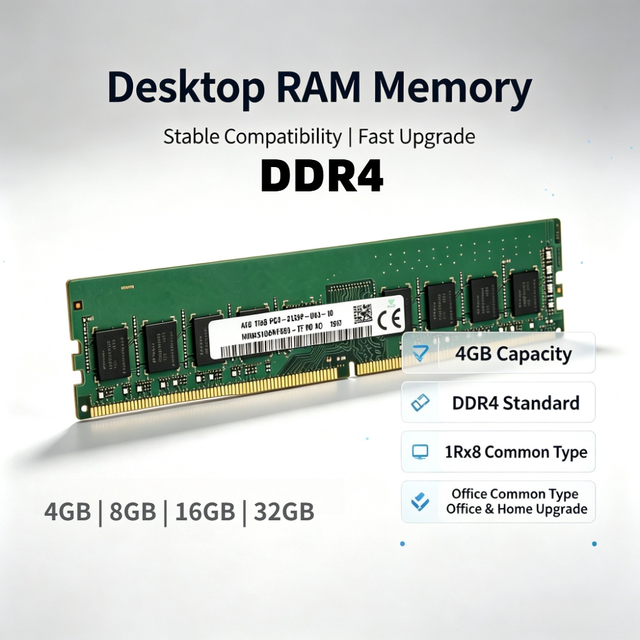 DDR4 4GB 8GB 16GB 32GB Desktop RAM 1Rx8 PC4 2133P 2133MHz 2400MHz 2666MHz 3200MHz UDIMM 288Pin 1.2V DIMM Memory Ram