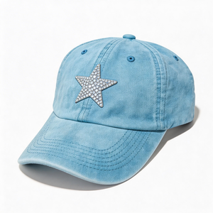 Venta al por Mayor de Gorras Deportivas de Algodón con 6 Paneles, Estilo Coreano, Logotipo Personalizado, Gorra de Béisbol con Pedrería - Product Image 6