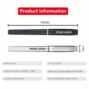 Custom Plastic 0.5mm Black Ink Pen Business Signature Gel Pen with Office and School Logo for Personalized <b>Gifts</b> - Product Image 5