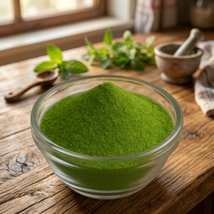 Poudre d'extrait d'herbe de Tulsi sauvage lyophilisée de qualité alimentaire supérieure, poudre de feuilles de basilic sacré avec arôme végétal pour aliments et boissons - Product Image 4
