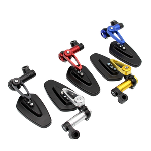 Espejos Retrovisores Universales Plegables de Aluminio CNC de 8mm y 10mm, Multicolores, con Cristal Azul, Accesorios para Motocicleta, Nuevos - Product Image 1