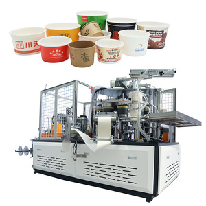 Tốc độ cao Ice Cream salad hoàn toàn tự động Kraft hộp tròn lấy đi container giấy súp Bát Máy làm - Product Image 6