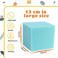 WANFENG 24PCS Cubes de mousse haute densité 5"x5"x5"-Ensemble de blocs à empiler souples pour jeux d'intérieur, parkour et sports d'action