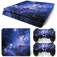 Autocollants intégraux pour console de jeu compatibles PS4 Slim, film ciel étoilé, autocollants latéraux ciel étoilé, accessoires, autocollants pour manettes