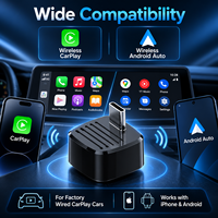 Adaptateur CarPlay sans fil compact WiFi 6 Android Auto, directement de l'usine, pour les distributeurs d'électronique automobile