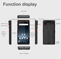 Colector de Datos Portátil Android GMS con Lector NFC, Escáner de Códigos de Barras 1D/2D, Lector de Texto MRZ, GPS, RFID, Honeywell, PDA Portátil para Mensajería
