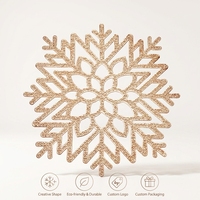 Ychon flocons de neige tapis de table en PVC antidérapant imperméable à l'huile compagnon de table lavable napperon lavable pour tapis de décoration de mariage