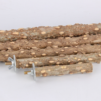 Perchoir écologique en bois d'ash épineux pour oiseaux, jouet à mâcher, bâton de ponçage des griffes, plateforme, accessoire pour cage à oiseaux