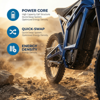 Vélo de montagne électrique à pneus larges de 70/100-19 pouces, 3000W, 250N.M de couple, 72V 36Ah, frein à disque, E-MTB pour adultes, pour la conduite hors route