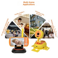5 inçlik Kablosuz Çift Yönlü Sesli Wi-Fi Bebek Monitörü, Araba ve Evde Kullanım İçin Bebek Uykusu ve Sıcaklık Alarmları ile Çocukları İzleme Özelliği