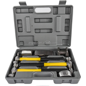 Haute qualité Portable marteau Dolly ensemble 7 pièces jaune noir carrosserie Dent marteaux marteau Dent corps garde-boue ensemble d'outils - Product Image 1