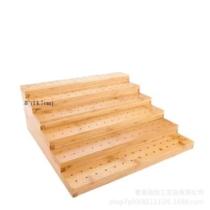 Wooden <b>Display</b> <b>Rack</b> For Candied Hawthorn Skewers 6 Tier Reusable Portable Food Stand - Product Image 5