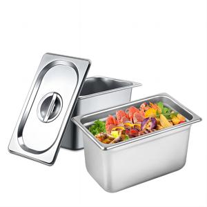 للبيع بالجملة حاوية طعام تجارية من الفولاذ المقاوم للصدأ بوفيه الآيس كريم gastlonorm مع غطاء - Product Image 1