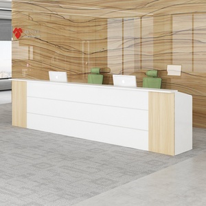 Customize Black <b>Counter</b> Enclosed Desk Office and <b>Reception</b> Furniture - Product Image 2