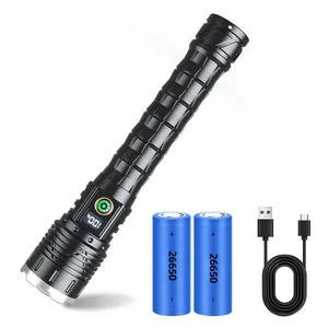1500 Meters High Power Led Flashlights With Type-C Rechargeable Powerful LED Flashlight Ultra Bright Lantern Outdoor Torch Lamp
