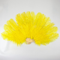 Straußen feder Fan Handmade Carnival Crafts Red Burlesque Dancing Feather Fans für festliche Party versorgung