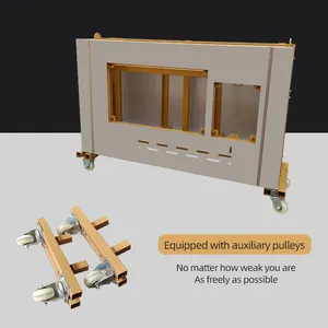 <span class=keywords><strong>Mini</strong></span> Scie à Table Coulissante Pliable à Double Lame, Machine à Bois Combinée Raboteuse Scie à Table, Machine de Découpe de Bois - Product Image 5