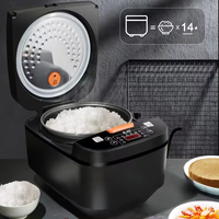 Autocuiseur Électrique Multifonctionnel Carré 5L avec Couvercle en Verre, Minuteur, Prise en Charge de la Langue Néerlandaise, Puissance 800W pour Usage Domestique