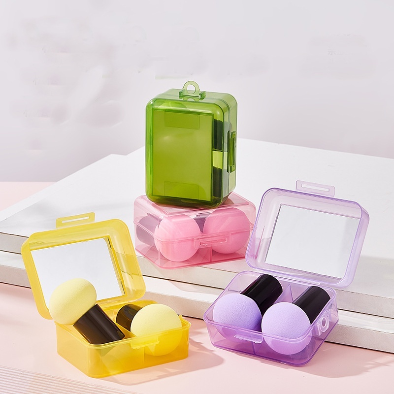 3Pcs Makeup Sponge Set With Storage