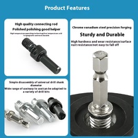 Conversión de disco autoadhesivo PMS para amoladora angular de taladro manual herramienta de corte de biela accesorios de tornillo de mango Hexagonal
