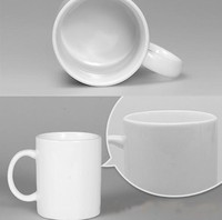 Tasse à café en céramique de sublimation bon marché de haute qualité au design minimaliste pour les cadeaux d'affaires, l'eau, la bière et le thé.