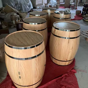 Large Volume Factory Direct Sale Made In China Pine Oak Bucket Wood Wine Barrel