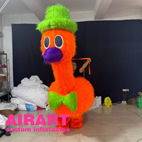 Marionnette d'autruche en peluche gonflable pour adulte à porter, costume d'oiseau gonflable de couleur sur mesure