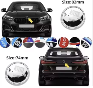 Emblème de Capot et Coffre de Voiture 82 mm x 74 mm Fond Noir Avant et Arrière Accessoires Extérieurs Cache-Moyeu de Roue pour BMW E46 E60 E90 E39 E36 - Product Image 5