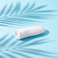 Conteneur ovale en plastique PP de 50g pour baume à lèvres, déodorant et crème solaire, avec bouchon à vis, impression numérique personnalisée du logo