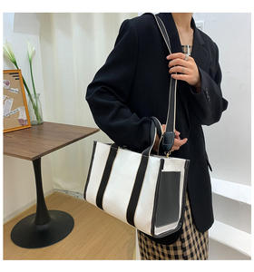 2025 nuove <span class=keywords><strong>tendenze</strong></span> da donna borsa per lo Shopping in tela di cotone grande borsa a tracolla con Logo personalizzato con cerniera portatile e pieghevole - Product Image 3