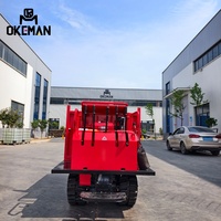 OKEMAN 1-Tonnen-Diesel-Raupendumper Landwirtschaftlicher Transporter Muldenkipper mit Motor, Pumpe und Getriebe - Hocheffizient und Anpassbar