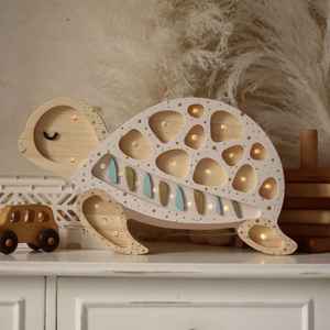 Segno animale casa camera da letto ornamento decorativo LED luce notturna per bambini bambino vivaio decorazione carina tartaruga in legno lampada da tavolo - Product Image 3