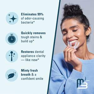 Ventas directas de fábrica OEM Limpiador de retenedores 120 Tabletas de limpieza de dentaduras para aparatos dentales y protector bucal nocturno - Product Image 2