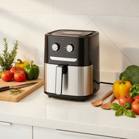 Nouvelle friteuse à air numérique industrielle de 8 L, construction en plastique carré, électrique, cuisson sans huile, rapide, économie d'énergie, facile à nettoyer, pour la maison